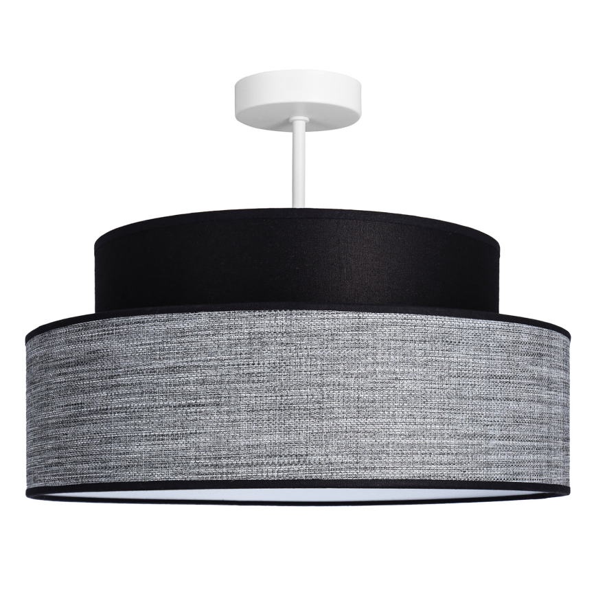 Prisadený luster GRACE 1xE27/60W/230V čierna/šedá