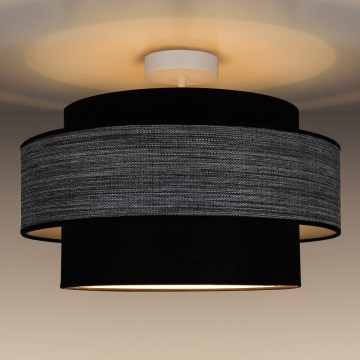Prisadený luster GRACE 1xE27/60W/230V čierna/šedá