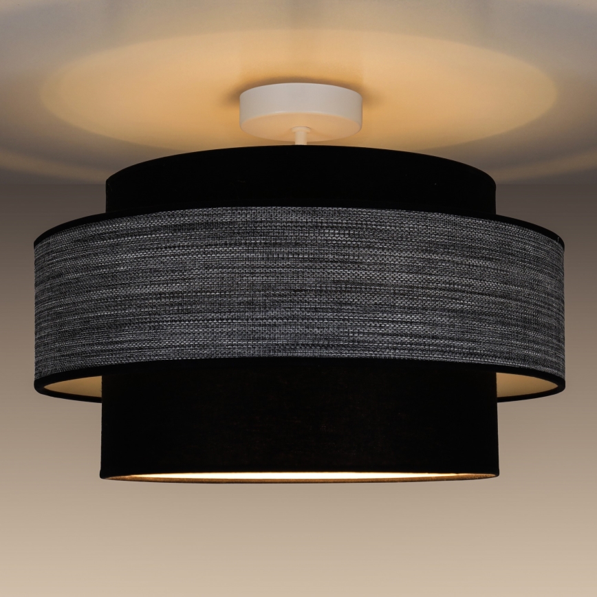 Prisadený luster GRACE 1xE27/60W/230V čierna/šedá