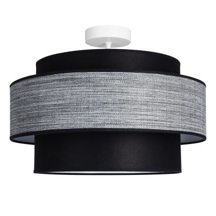 Prisadený luster GRACE 1xE27/60W/230V čierna/šedá