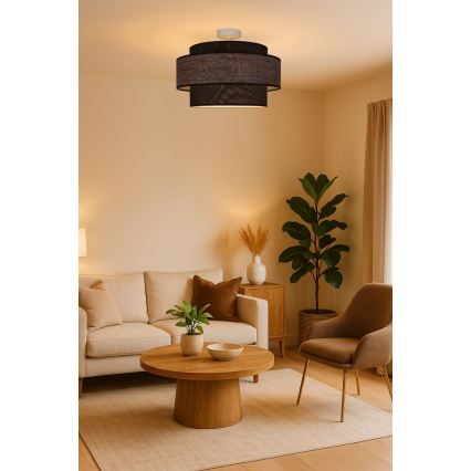 Prisadený luster GRACE 1xE27/60W/230V hnedá/béžová