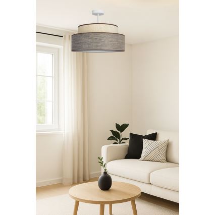 Prisadený luster GRACE 1xE27/60W/230V krémová/hnedá