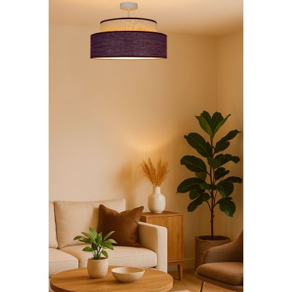 Prisadený luster GRACE 1xE27/60W/230V krémová/hnedá