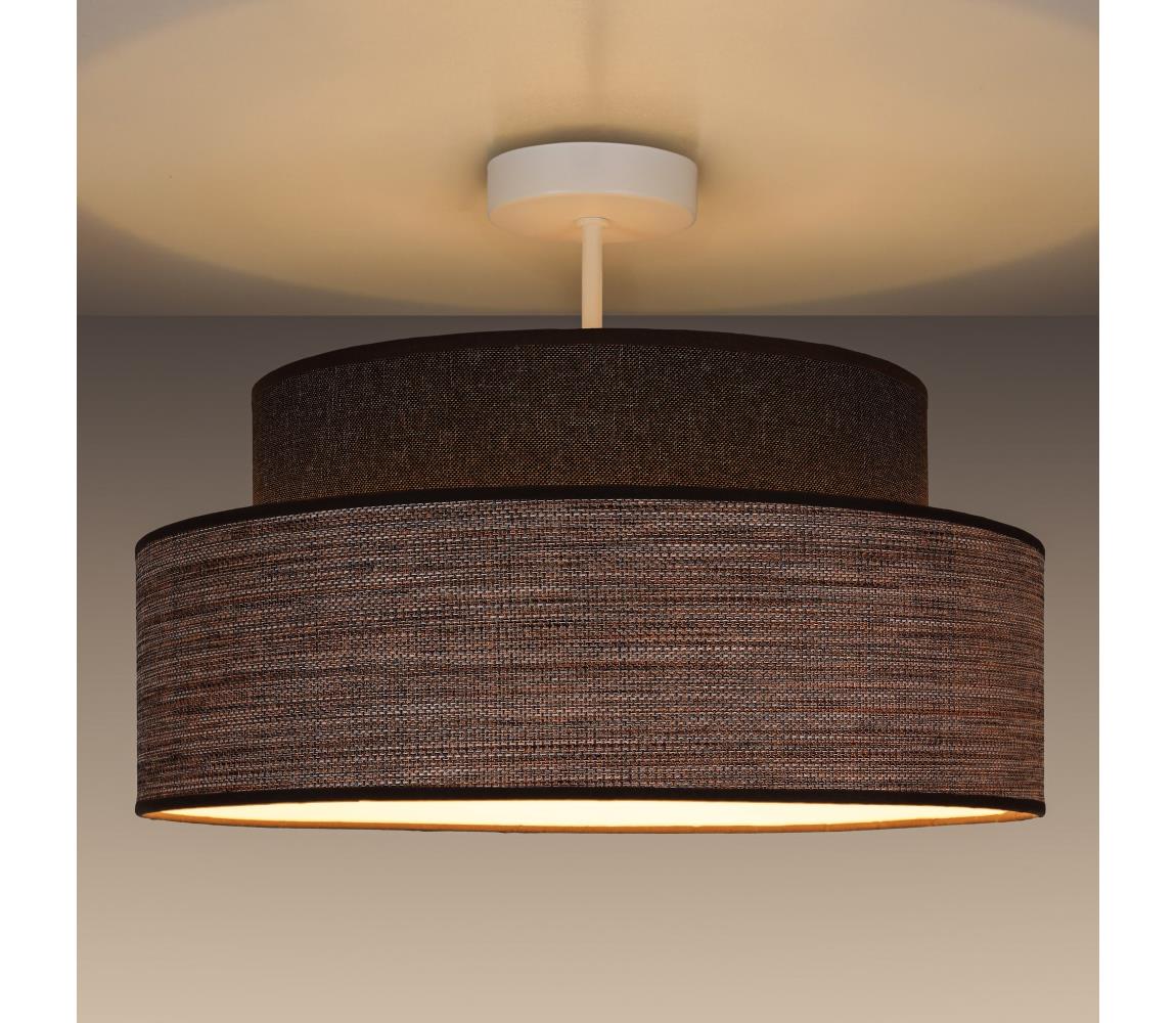 Prisadený luster GRACE 1xE27/60W/230V pr. 40 cm hnedá/béžová 0670