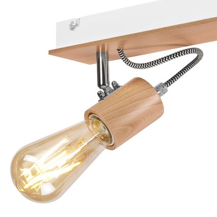 Prisadený luster GUSTAVO 3xE27/60W/230V buk