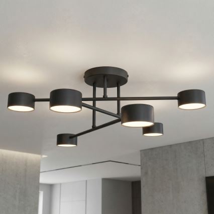 Prisadený luster HALO 6xGX53/10W/230V čierny