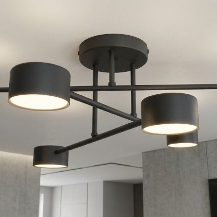 Prisadený luster HALO 6xGX53/10W/230V čierny