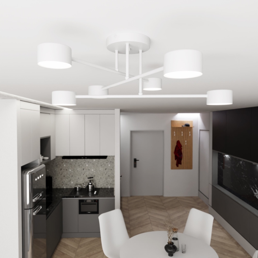 Prisadený luster HALO 6xGX53/8W/230V biela