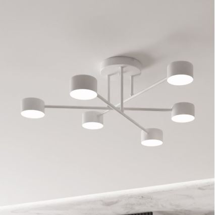 Prisadený luster HALO 6xGX53/8W/230V biela