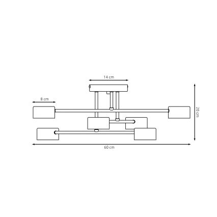 Prisadený luster HALO 6xGX53/8W/230V biela