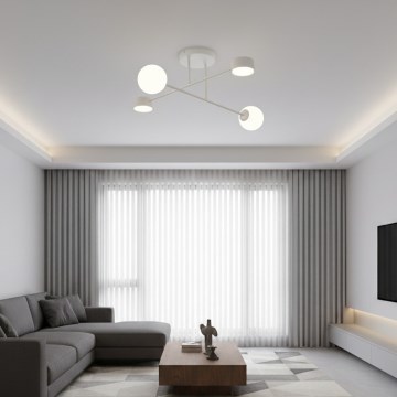 Prisadený luster HOLON 2xG9/8W/230V + 2xGX53/12W biela