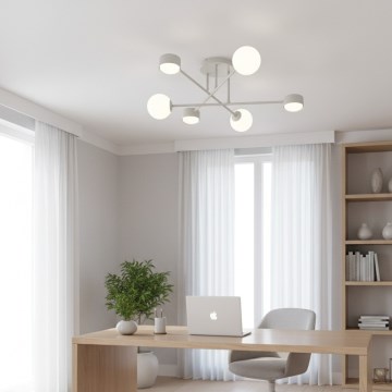 Prisadený luster HOLON 3xG9/8W/230V + 3xGX53/12W biela