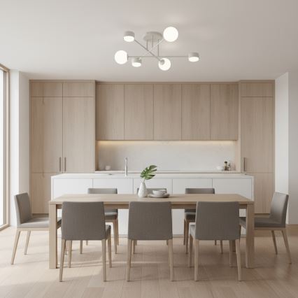 Prisadený luster HOLON 3xG9/8W/230V + 3xGX53/12W biela