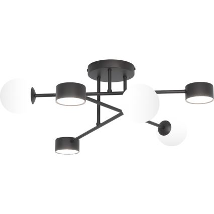 Prisadený luster HOLON 3xG9/8W/230V + 3xGX53/12W čierna