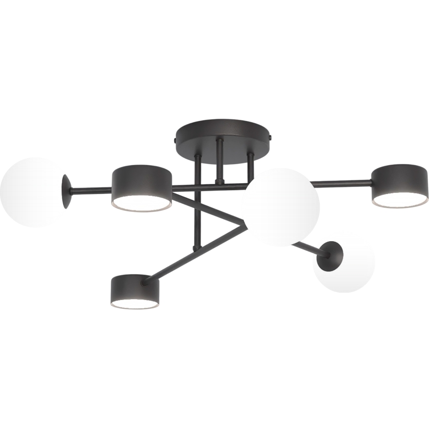 Prisadený luster HOLON 3xG9/8W/230V + 3xGX53/12W čierna