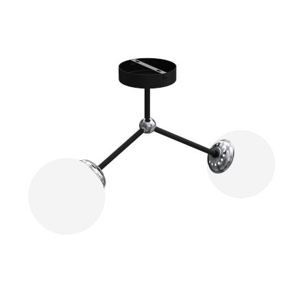 Prisadený luster JOY 2xE14/40W/230V čierna/lesklý chróm