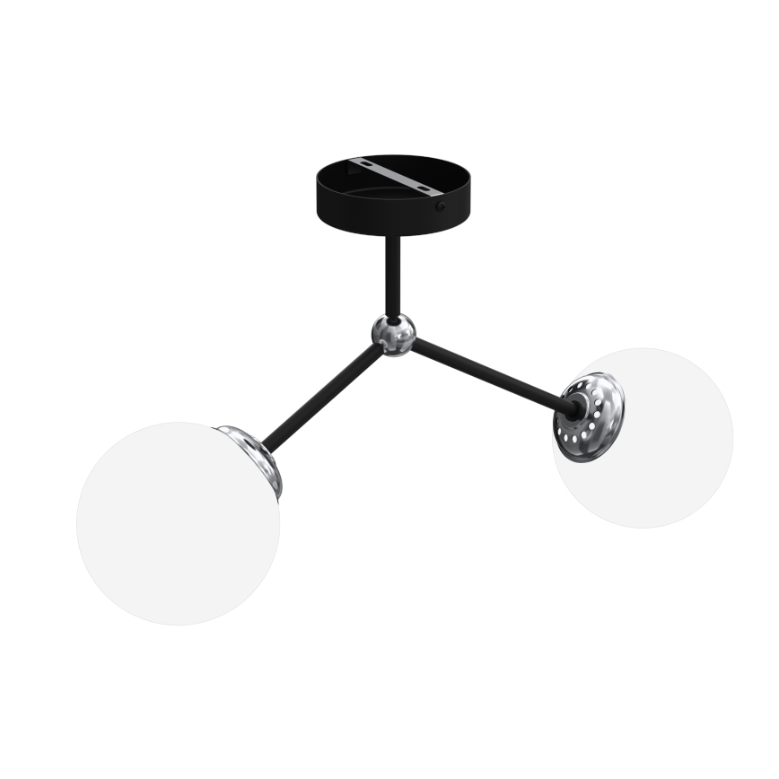Prisadený luster JOY 2xE14/40W/230V čierna/lesklý chróm