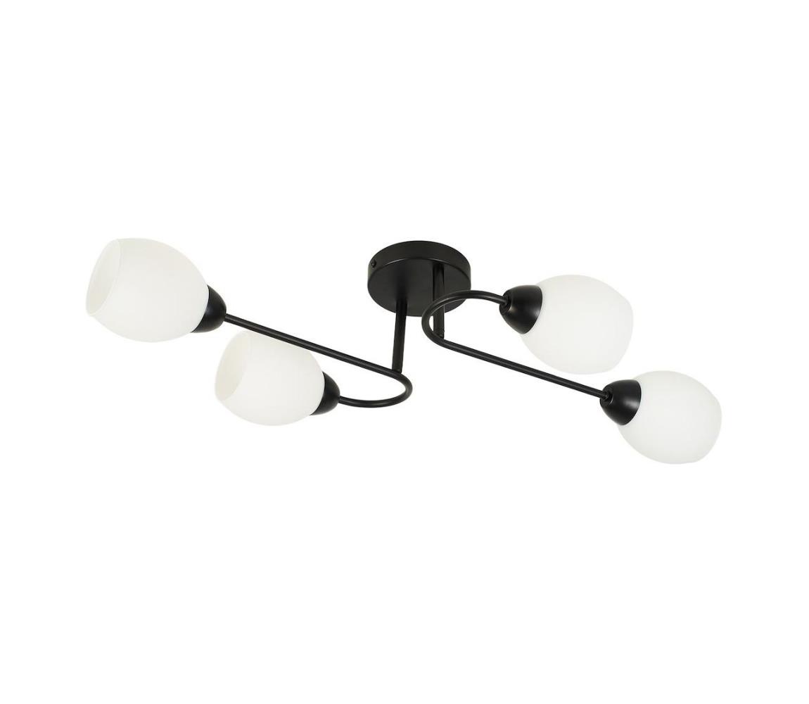 Prisadený luster KING 4xE27/15W/230V čierny ML2755