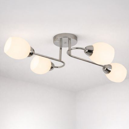 Prisadený luster KING 4xE27/15W/230V lesklý chróm