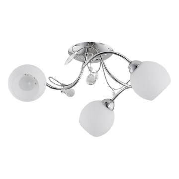 Prisadený luster LIVIA 3xE14/10W/230V lesklý chróm