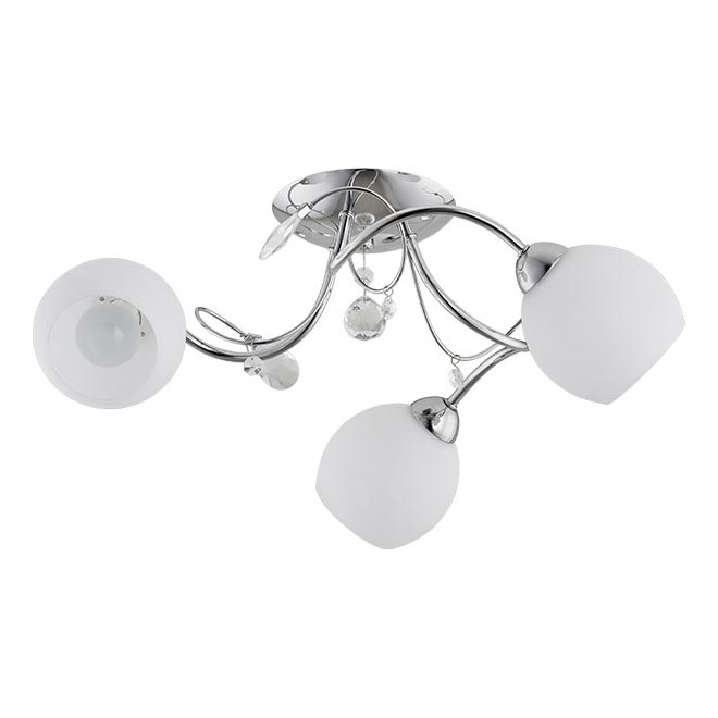 Prisadený luster LIVIA 3xE14/10W/230V lesklý chróm
