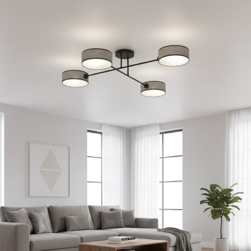 Prisadený luster MAGA 4xE14/10W/230V sivý