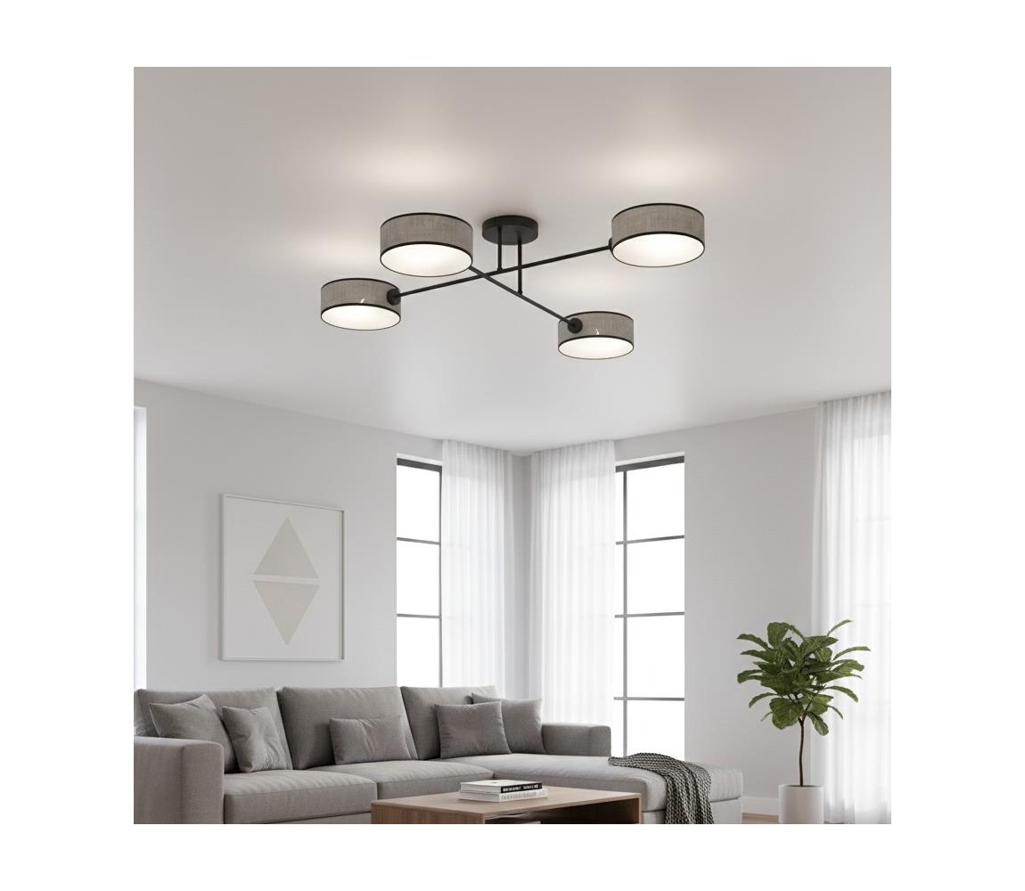 EMIBIG Prisadený luster MAGA 4xE14/10W/230V sivý 1570/4