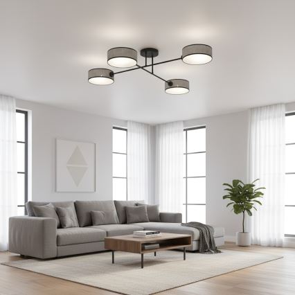 Prisadený luster MAGA 4xE14/10W/230V sivý