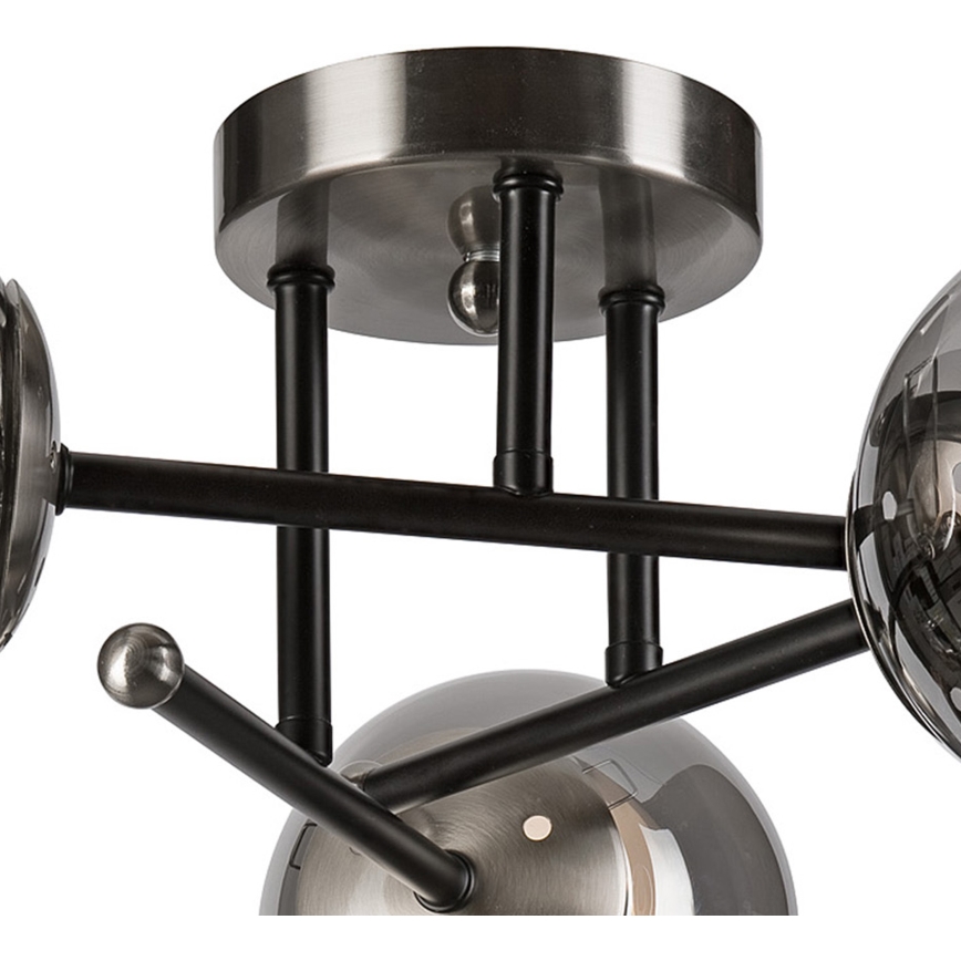 Prisadený luster MALENA 3xE14/5W/230V čierna/dymová