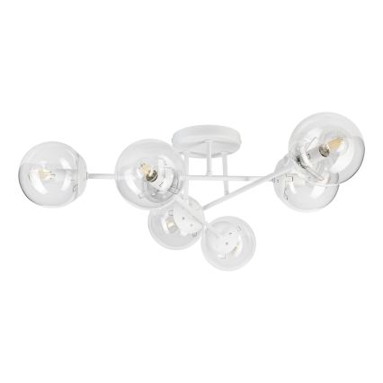 Prisadený luster MALENA 6xE14/5W/230V biely/číry