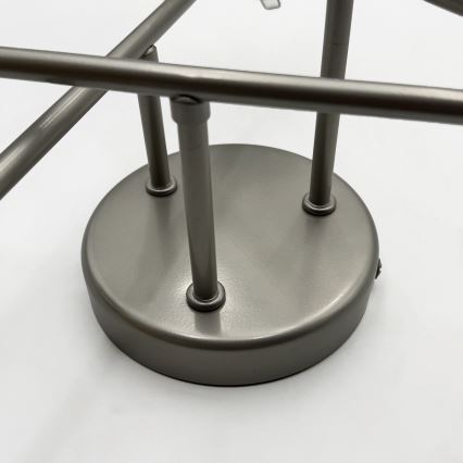 Prisadený luster MALENA 6xE14/5W/230V matný chróm/biela