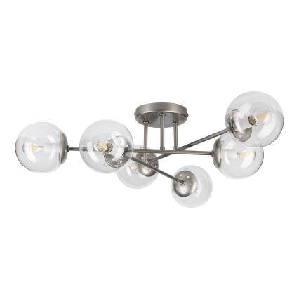 Prisadený luster MALENA 6xE14/5W/230V matný chróm/číre