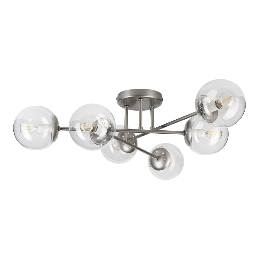 Prisadený luster MALENA 6xE14/5W/230V matný chróm/číre