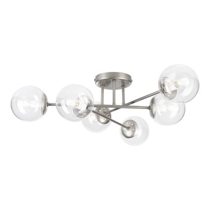 Prisadený luster MALENA 6xE14/5W/230V matný chróm/číre