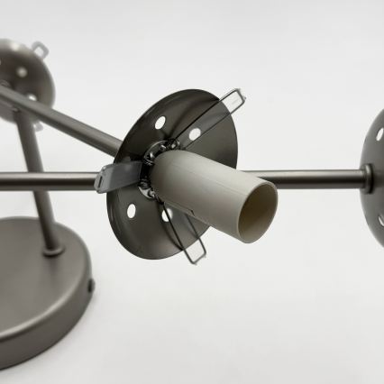 Prisadený luster MALENA 6xE14/5W/230V matný chróm/číre