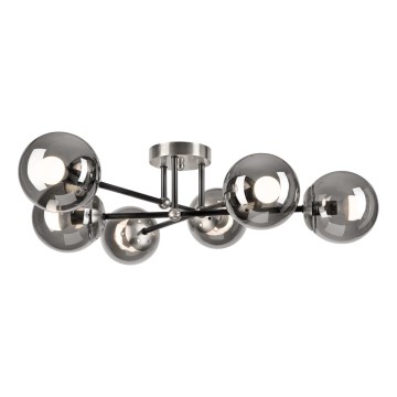 Prisadený luster MALENA 6xE14/5W/230V matný chróm/dymová