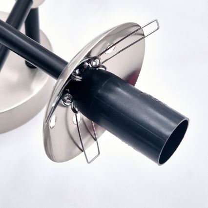 Prisadený luster MALENA 6xE14/5W/230V matný chróm/dymová