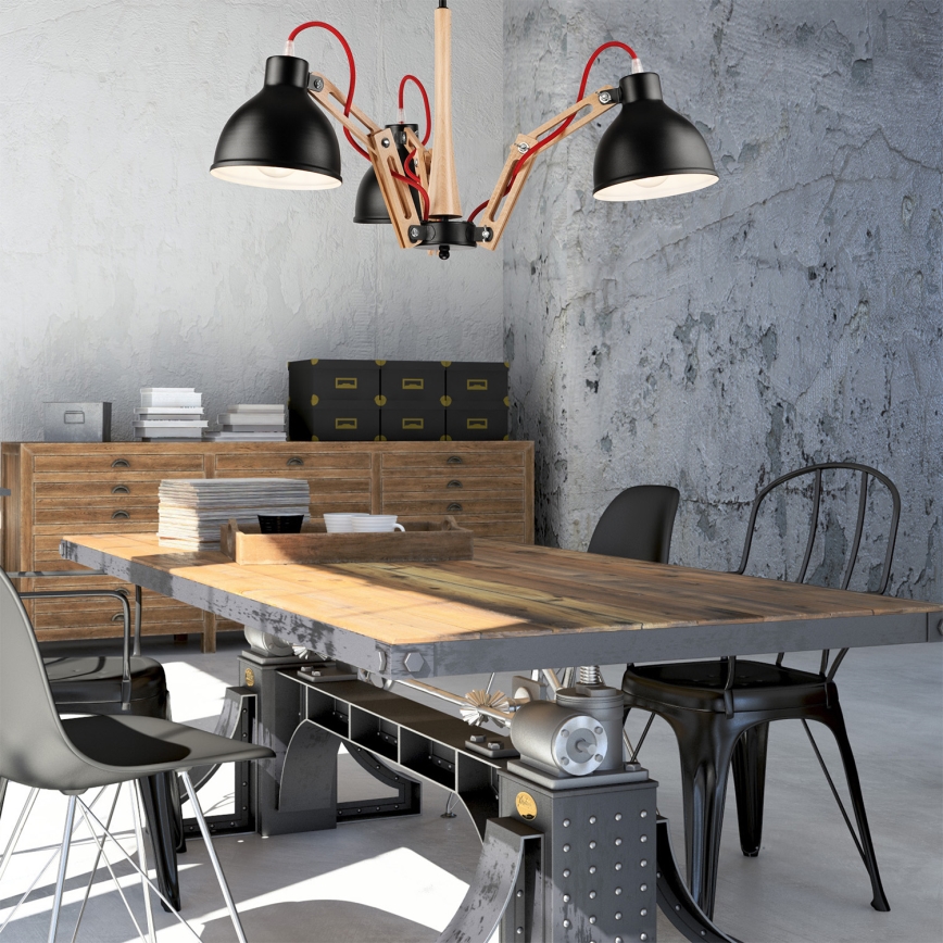 Prisadený luster MARCELLO 3xE27/60W/230V - FSC certifikované