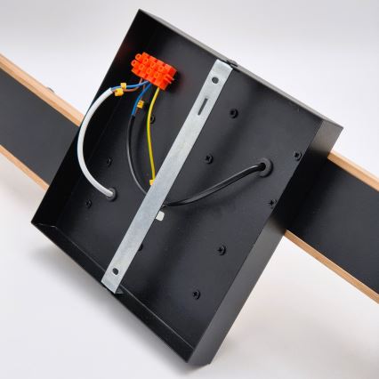 Prisadený luster MATTE 2xE27/15W/230V + 3xG9/5W/230V čierna/dub