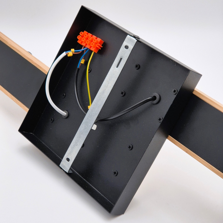 Prisadený luster MATTE 2xE27/15W/230V + 3xG9/5W/230V čierna/dub