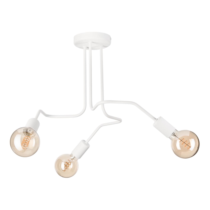 Prisadený luster MATYLDA 3xE27/60W/230V biela
