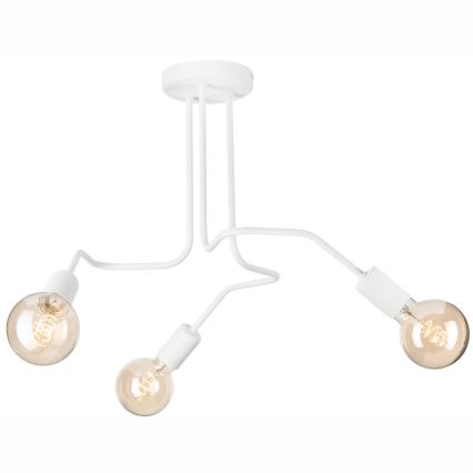 Prisadený luster MATYLDA 3xE27/60W/230V biela