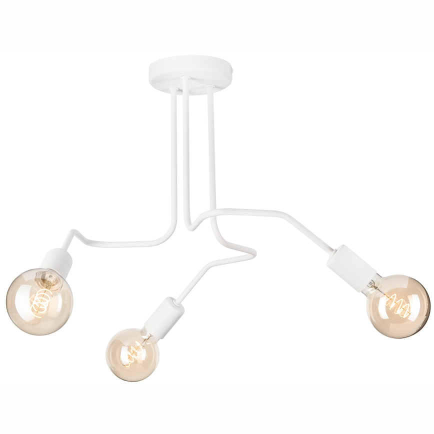 Prisadený luster MATYLDA 3xE27/60W/230V biela