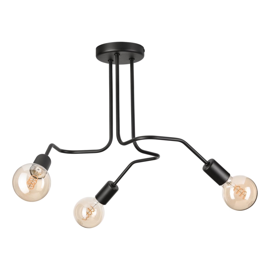 Prisadený luster MATYLDA 3xE27/60W/230V čierna