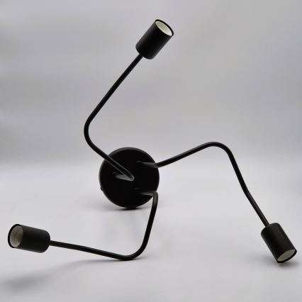 Prisadený luster MATYLDA 3xE27/60W/230V čierna