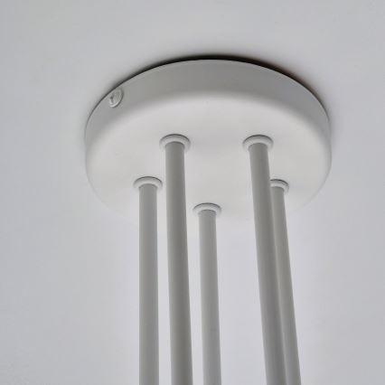 Prisadený luster MATYLDA 5xE27/60W/230V biela