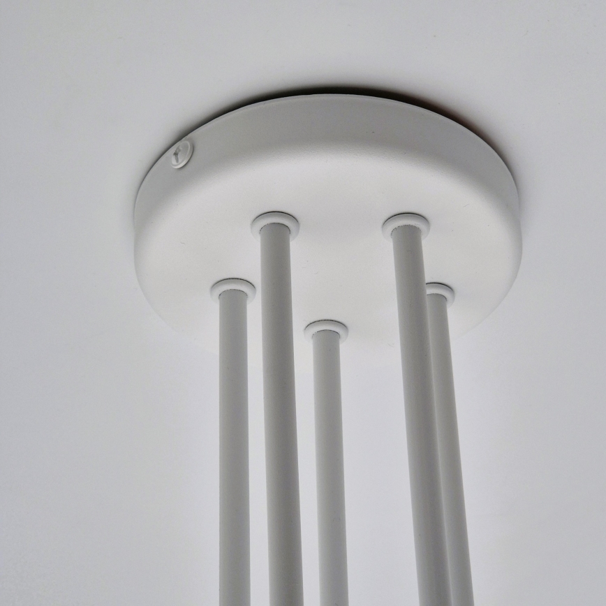 Prisadený luster MATYLDA 5xE27/60W/230V biela
