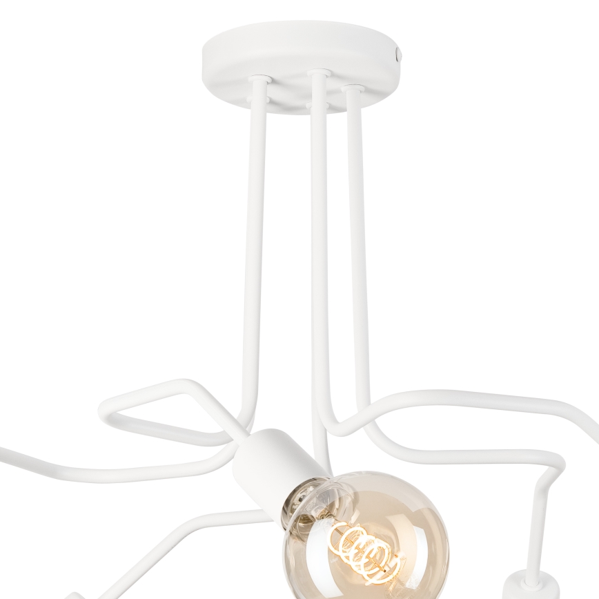 Prisadený luster MATYLDA 5xE27/60W/230V biela
