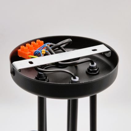 Prisadený luster MATYLDA 5xE27/60W/230V čierna