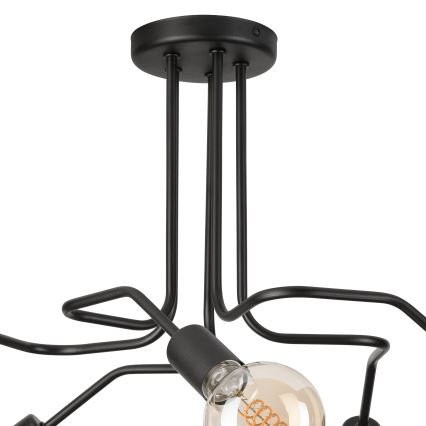 Prisadený luster MATYLDA 5xE27/60W/230V čierna